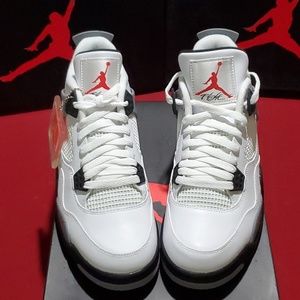 2015 Nike Air Jordan Retro 4 white cement